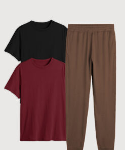 JOGGER FRISADO + REMERA REGULAR X 2