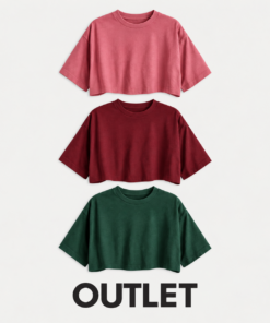 REMERA CROP OVERSIZE -OUTLET- PACK X 3